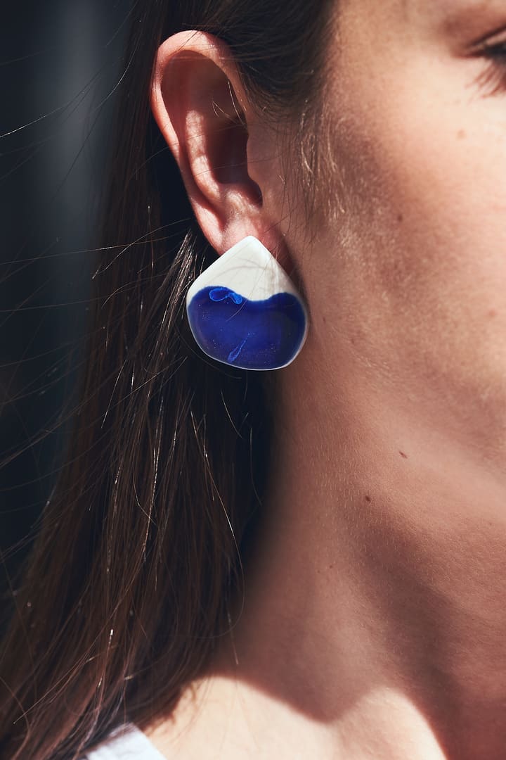 Pendientes Sol de Invierno Romboide azul cobalto