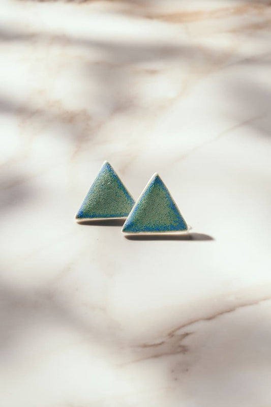Pendientes Triángulo Verde esponja