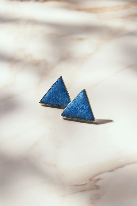Pendientes Triángulo Azul intenso