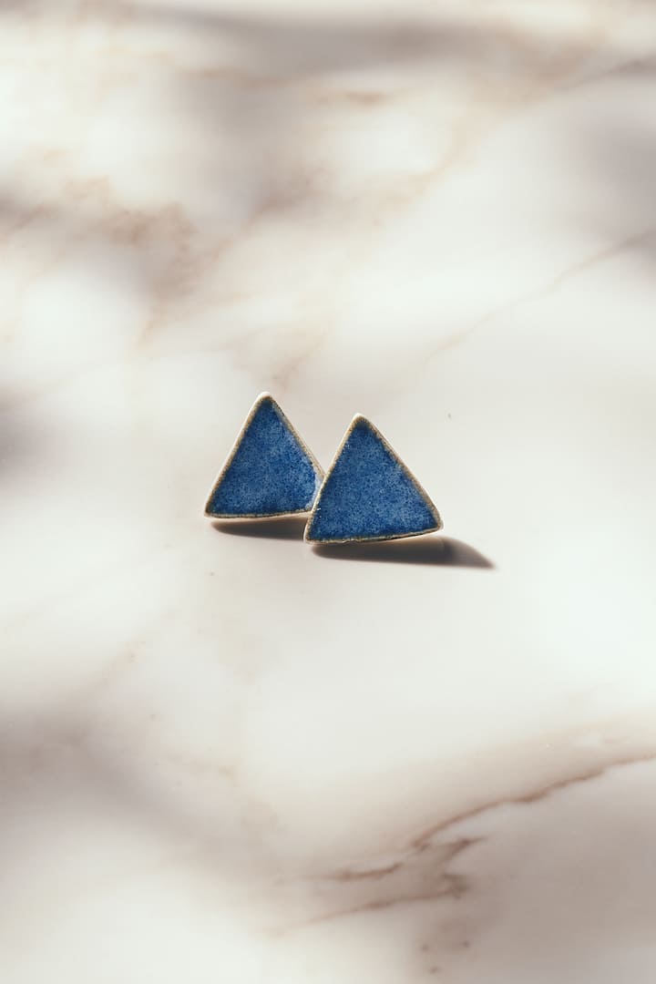 Pendientes Triángulo Azul intenso