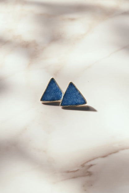 Pendientes Triángulo Azul intenso