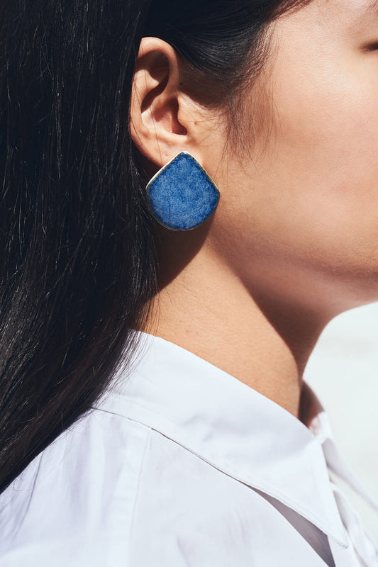 Pendientes Romboide Azul intenso