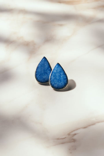 Pendientes Gota Azul intenso