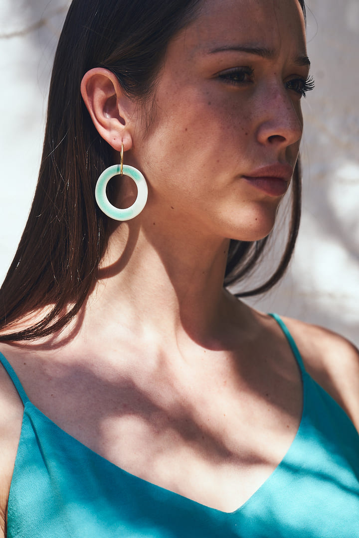 Pendientes Aro Turquesa